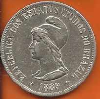 500 RÉIS 1889 - MOEDA DE PRATA - PARA COLEÇÃO