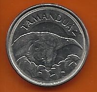 Moeda 10 Cruzeiros Reais - Ano 1993 - Aço Inox - Tamanduá