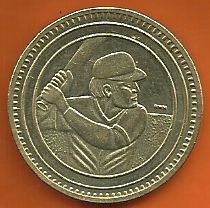 FICHA TOKEN 25mm - NO CASH VALUE - JOGADOR DE BEISEBOL