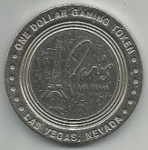 FICHA CASSINO METAL ONE DOLLAR TOKEN LAS VEGAS 4 CM - EUA